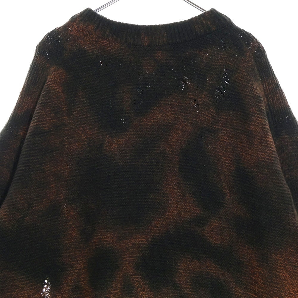 Children of the discordance(チルドレンオブザディスコーダンス) 5G HAND DIEING CN KNIT ハンドダイイング グラデーション ダメージ ニット セーター レッド/グリーン