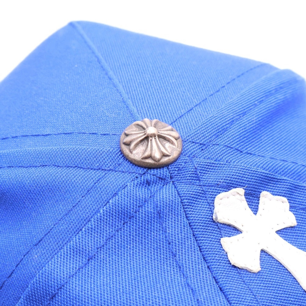 CHROME HEARTS(クロムハーツ) HAT 5 PANEL CAP BSBL CHERRY BLU/WHI セメタリークロスパッチ ベースボールキャップ 帽子 ブルー/ホワイト
