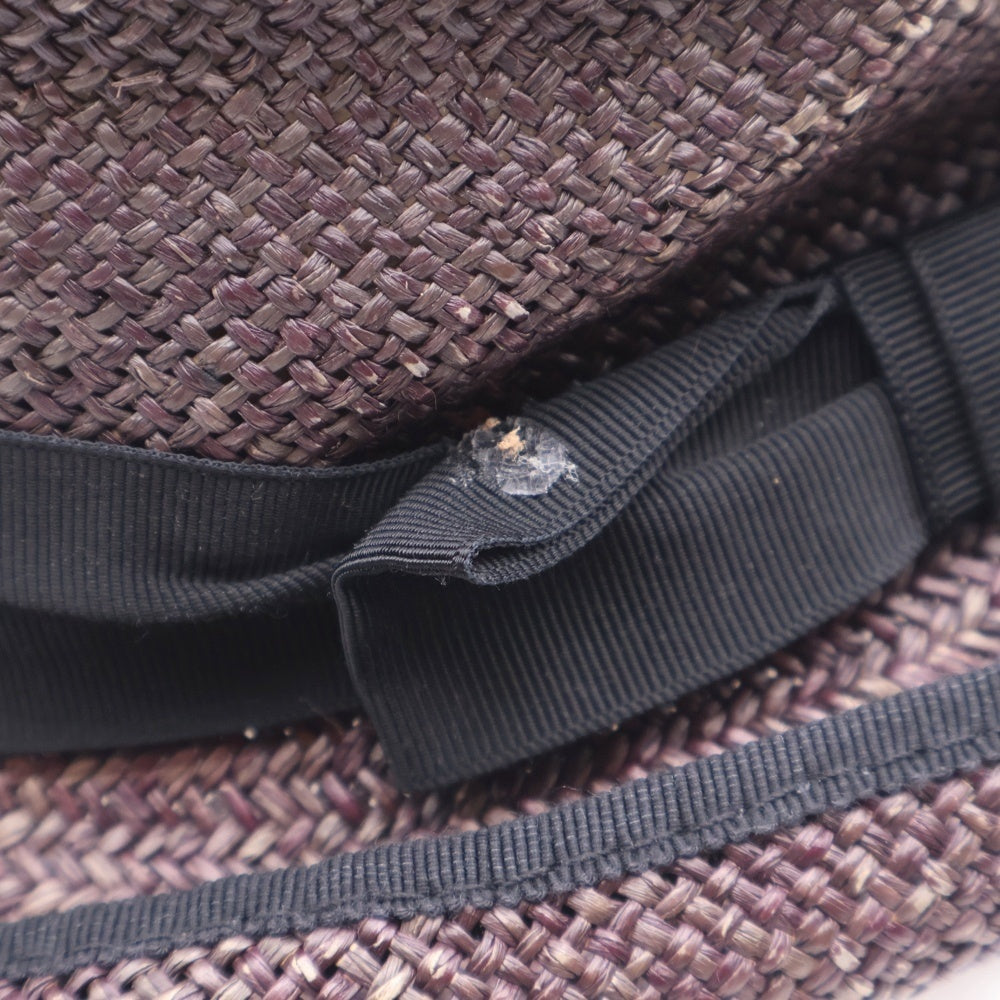 Paul Harnden(ポールハーデン) PORK PIE HAT レザーライナー ポークパイ ストローハット パナマ ブラウン