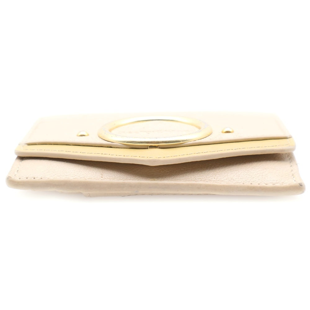 SEE BY CHLOE(シーバイクロエ) AURA オーラ サークル金具付 2つ折り レザー ミニウォレット 財布 レディース 01-20-86-65