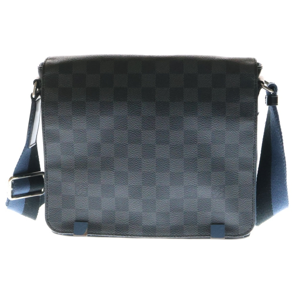 LOUIS VUITTON(ルイヴィトン) ダミエ グラフィット ディストリクトPM PVCショルダーバッグ ブラック CA4186 N42404