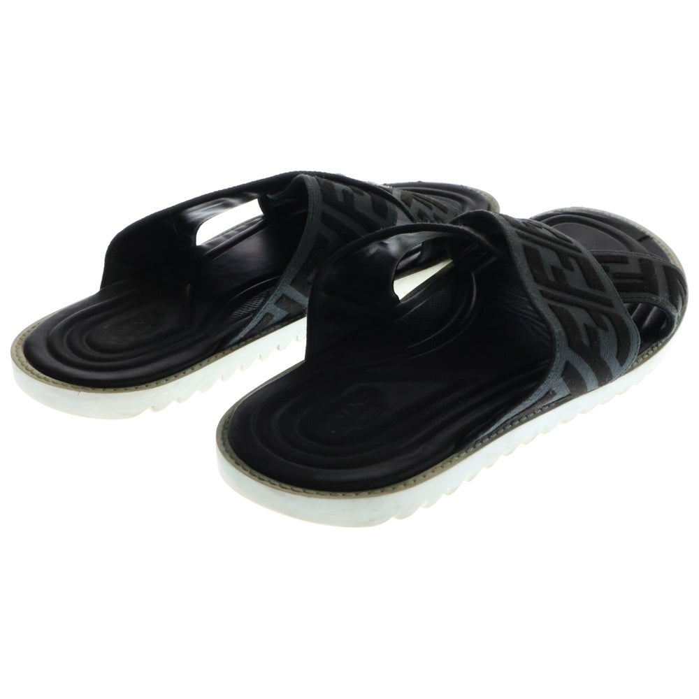 FENDI(フェンディ) FF Logo Cross Slider Slippers FFロゴ クロス スライダー スリッパ サンダル ブラック 7X1222 A63T