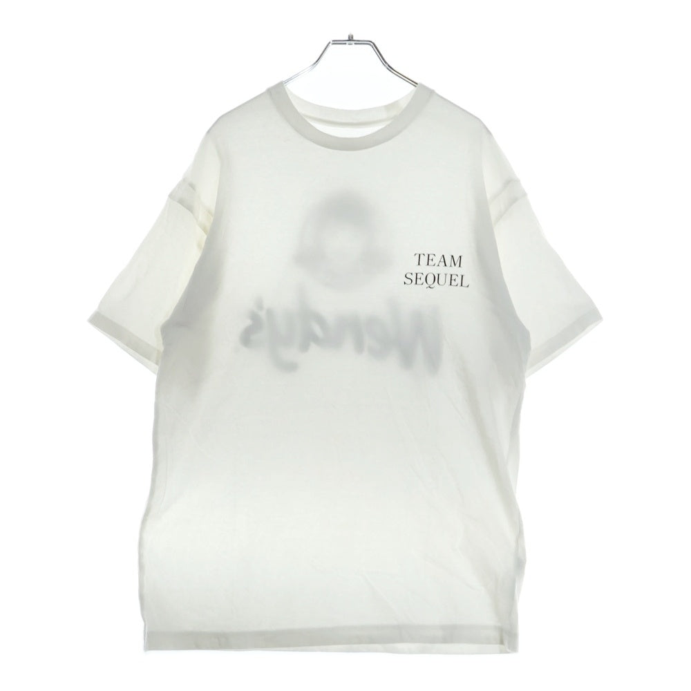 SEQUEL(シークエル) WEEKEND WENDY'S ウィークエンド ウェンディーズ 両面プリント クルーネック 半袖Tシャツ カットソー ホワイト/ブラック