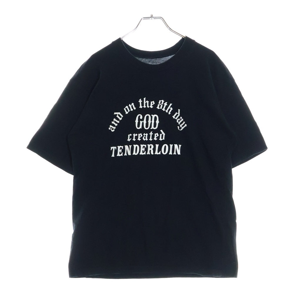 TENDERLOIN(テンダーロイン) T-TEE GOD CREATED ゴッド クリエイテッド 両面プリント クルーネック 半袖Tシャツ カットソー ネイビー