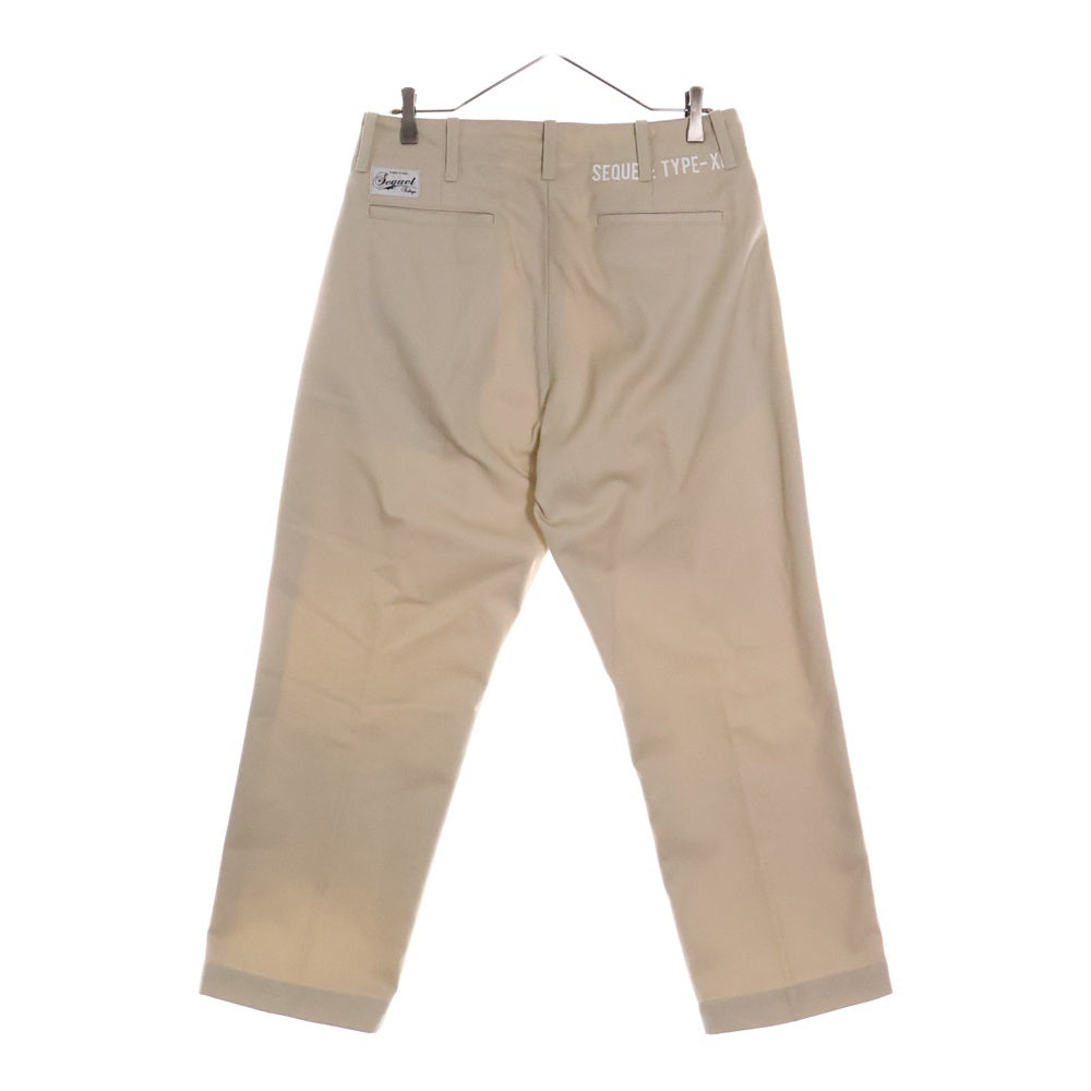 SEQUEL(シークエル) CHINO PANTS TYPE-XF バックロゴ チノ ワークパンツ ベージュ