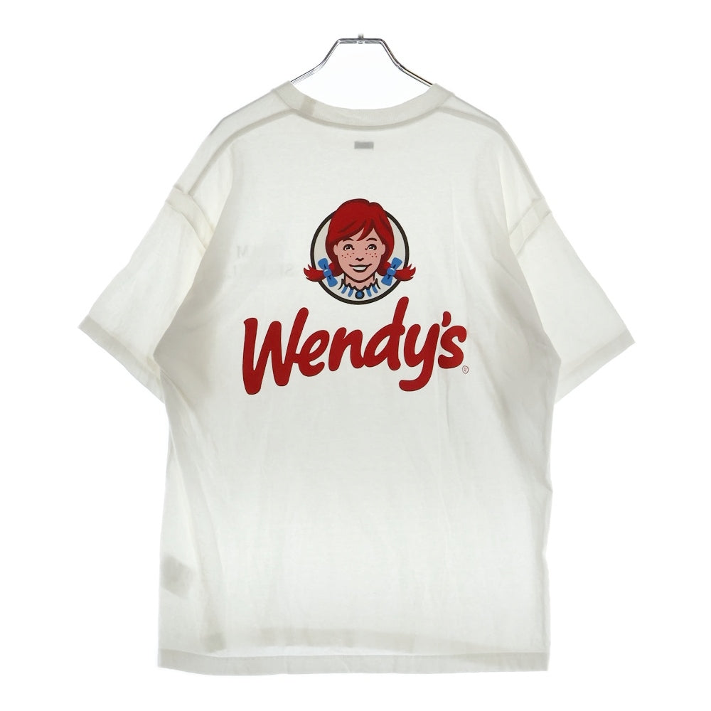 SEQUEL(シークエル) WEEKEND WENDY'S ウィークエンド ウェンディーズ 両面プリント クルーネック 半袖Tシャツ カットソー ホワイト/レッド