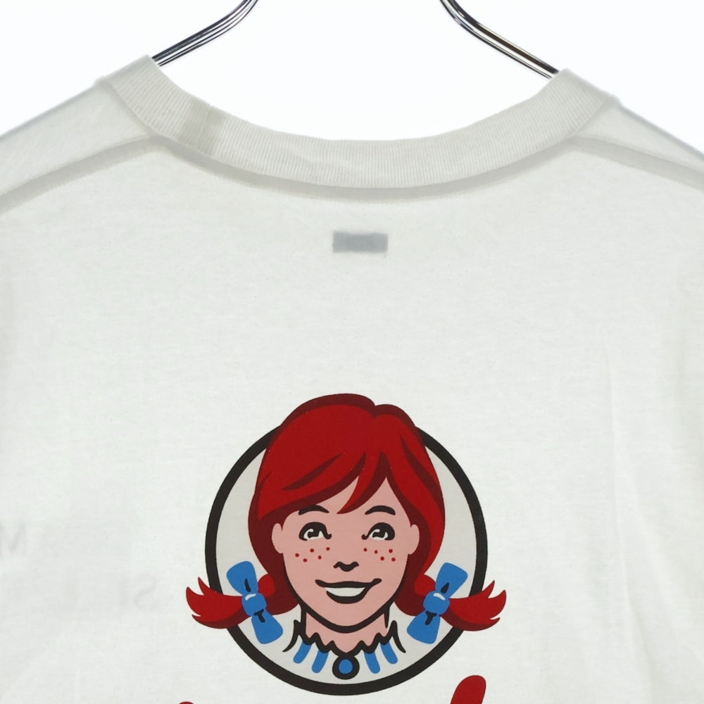 SEQUEL(シークエル) WEEKEND WENDY'S ウィークエンド ウェンディーズ 両面プリント クルーネック 半袖Tシャツ カットソー ホワイト/レッド