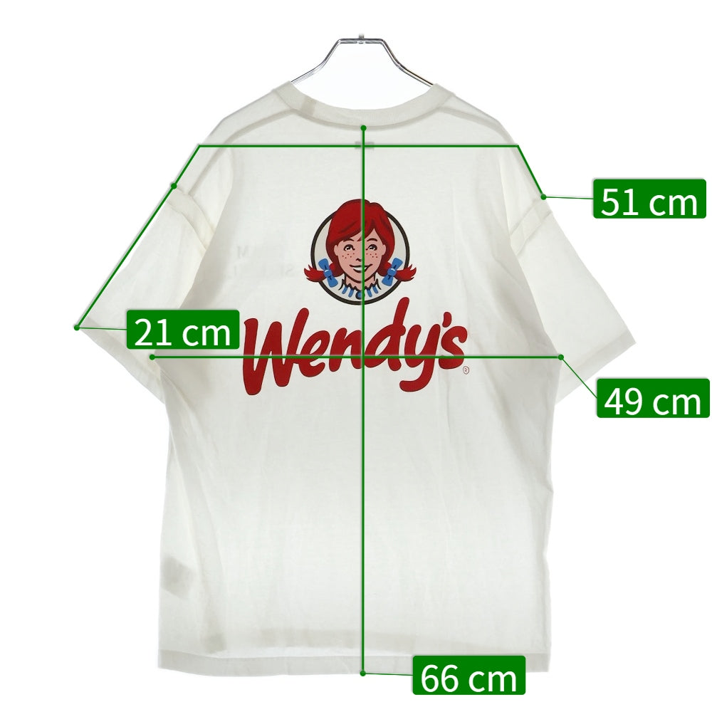 SEQUEL(シークエル) WEEKEND WENDY'S ウィークエンド ウェンディーズ 両面プリント クルーネック 半袖Tシャツ カットソー ホワイト/レッド