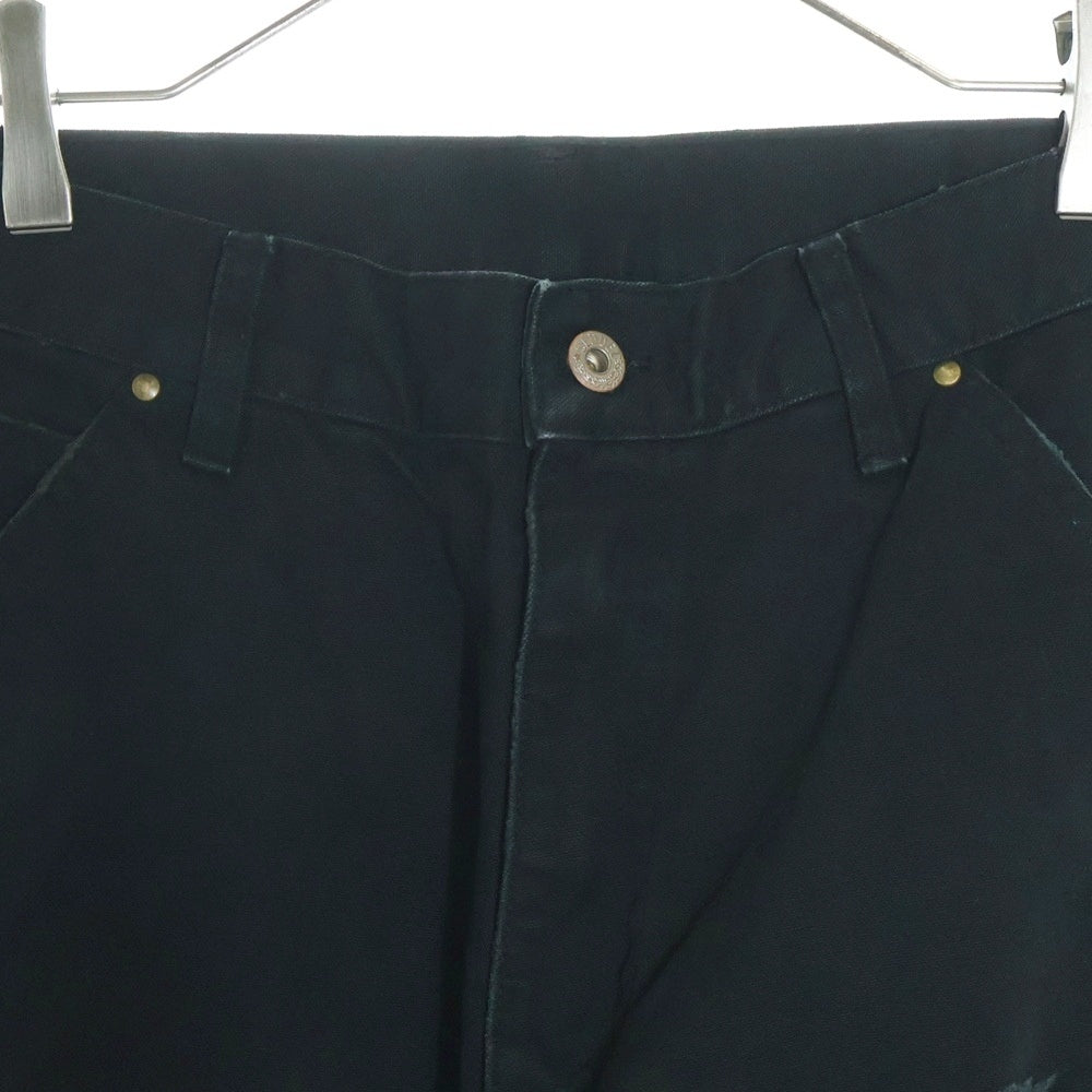 SEQUEL(シークエル) 25SS PAINTER PANTS TYPE-P VINTAGE加工 バックプリント コットン ワーク ペインターパンツ ブラック SQ-25SS-PT-05