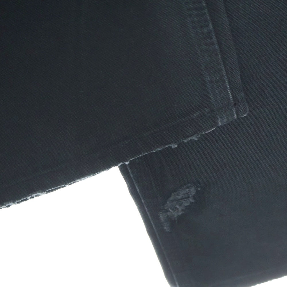 SEQUEL(シークエル) 25SS PAINTER PANTS TYPE-P VINTAGE加工 バックプリント コットン ワーク ペインターパンツ ブラック SQ-25SS-PT-05