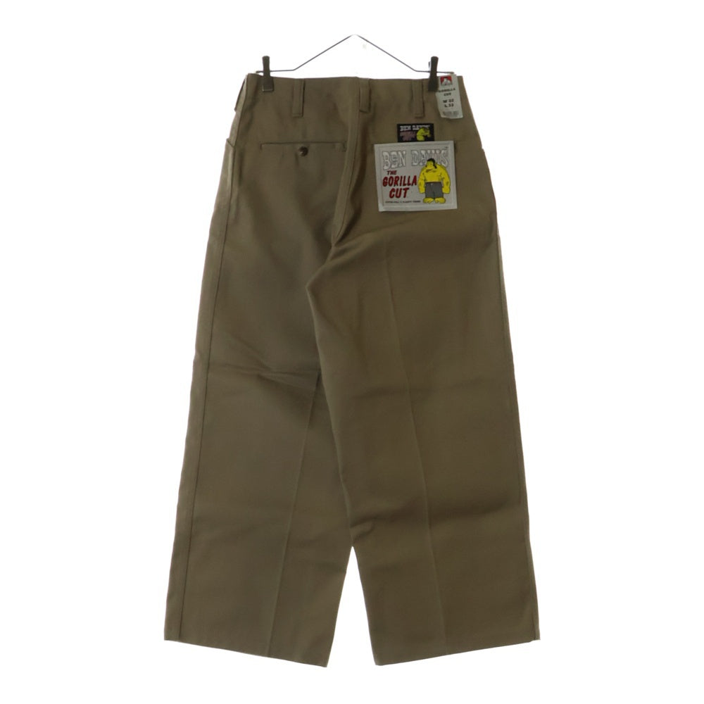 BEN DAVIS(ベンデイビス) GORILLA CUT ゴリラカット 10.5oz ワイド フリスコパンツ ワークパンツ ブラウン 675