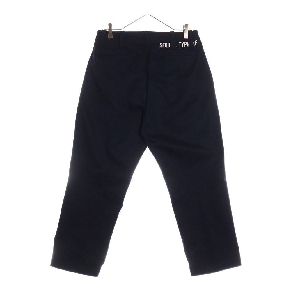 SEQUEL(シークエル) CHINO PANTS TYPE-XF バックロゴ ポリコットン チノ ワークパンツ ネイビー