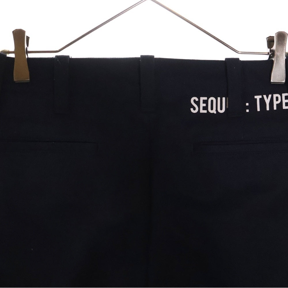 SEQUEL(シークエル) CHINO PANTS TYPE-XF バックロゴ ポリコットン チノ ワークパンツ ネイビー