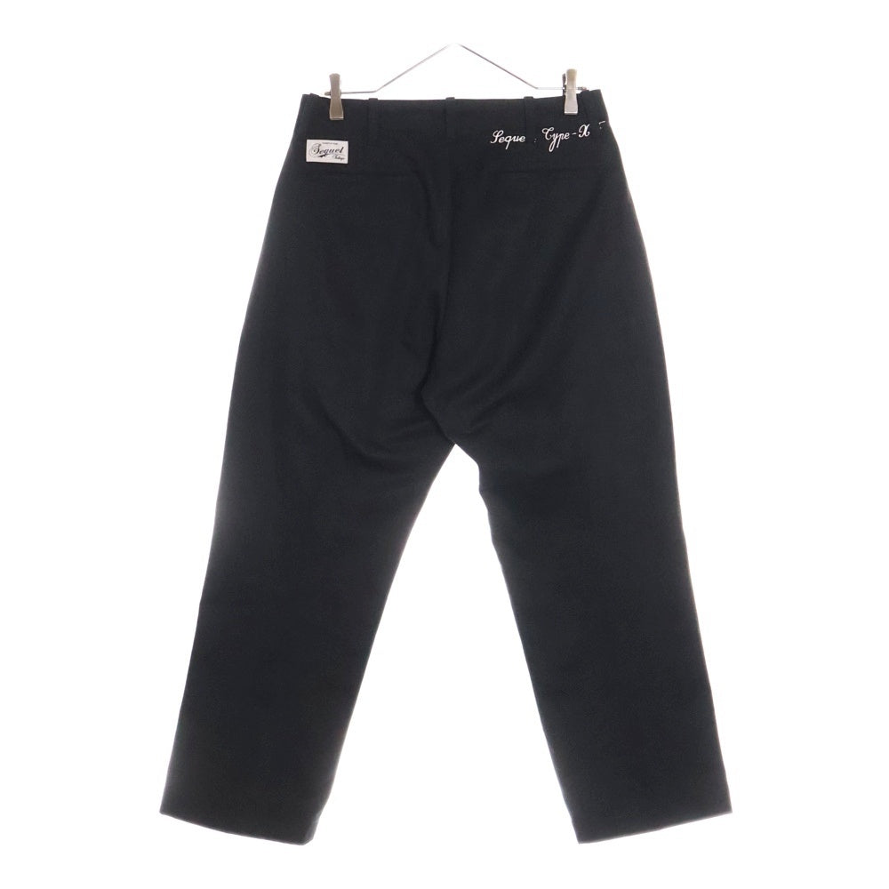 SEQUEL(シークエル) CHINO PANTS TYPE-XF バックロゴ ポリコットン チノ ワークパンツ ブラック