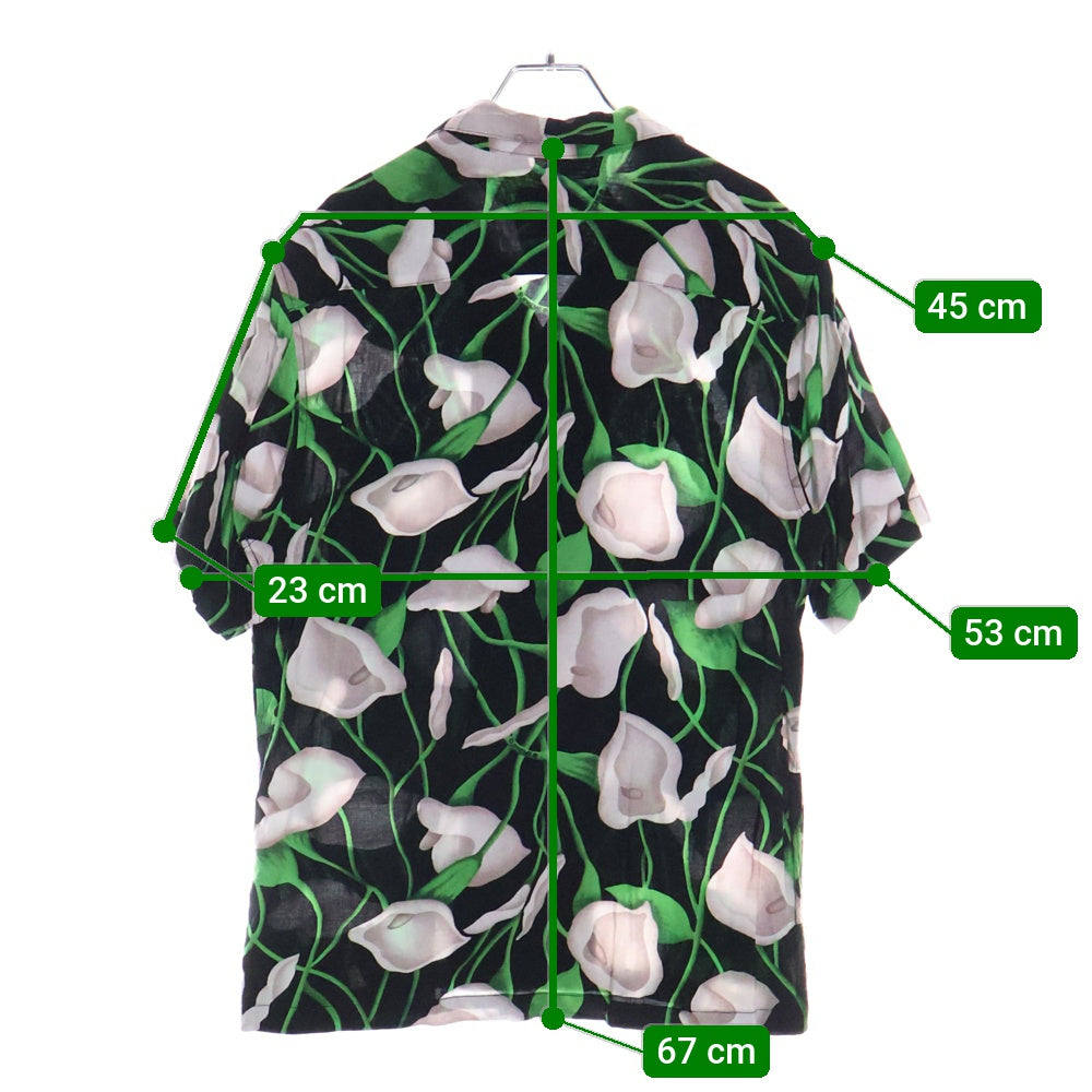 SUPREME(シュプリーム) 18SS Lily Rayon Shirt リリー レーヨン 半袖オープンカラーシャツ ブラック/グリーン