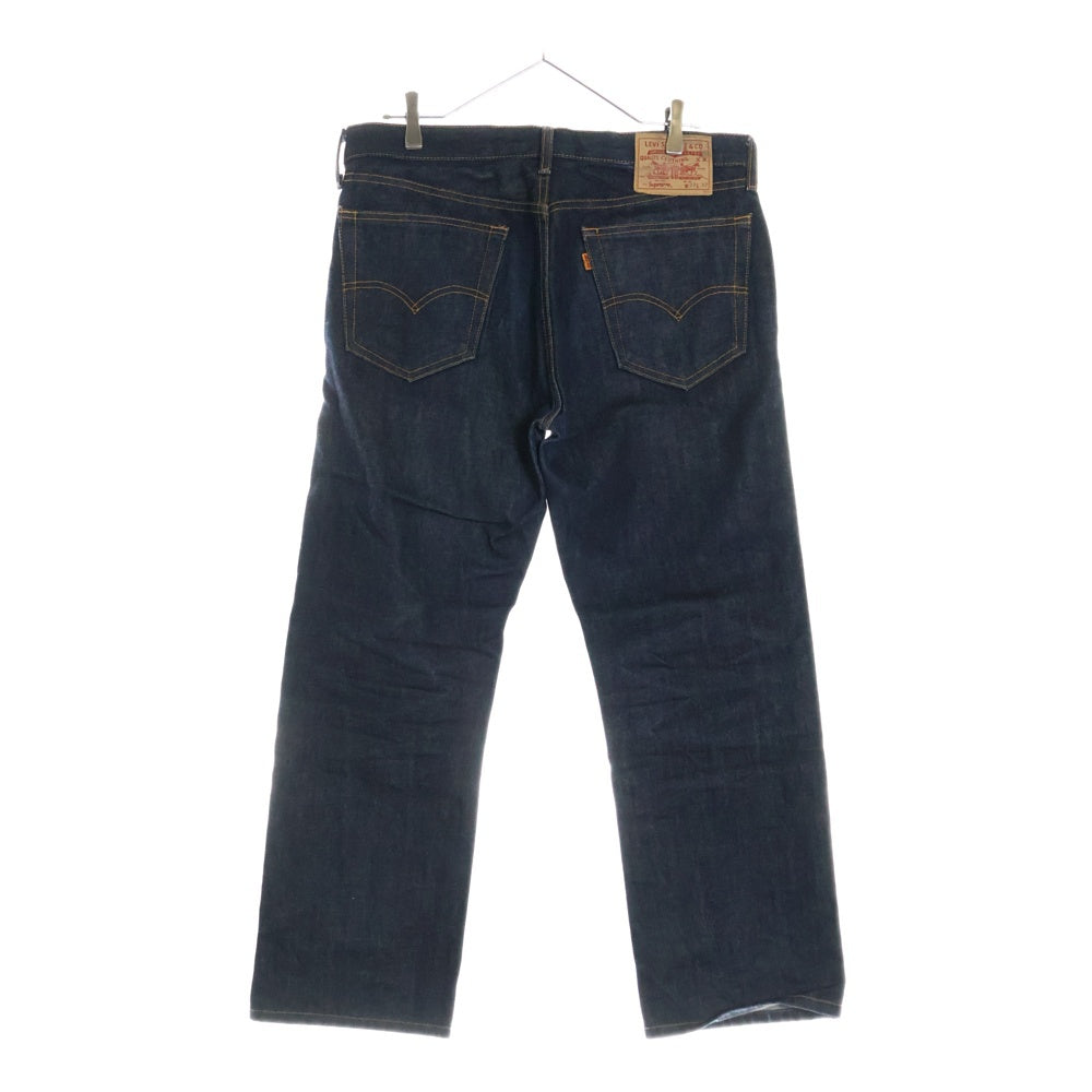 Levi's(リーバイス) 12AW ×SUPREME 505 JEANS LEOPARD USA製 レオパードポケット オレンジタブ スモールe ボタン裏4527 ジップフライ デニムパンツ インディゴ 00505-1001