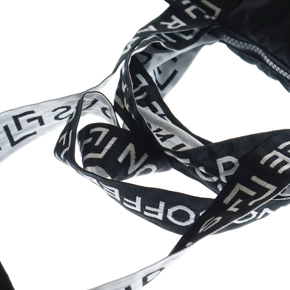 RAMIDUS(ラミダス) ×NO COFFEE TOTE BAG ノーコーヒー ロゴプリントパッチ ナイロン トートバッグ ブラック