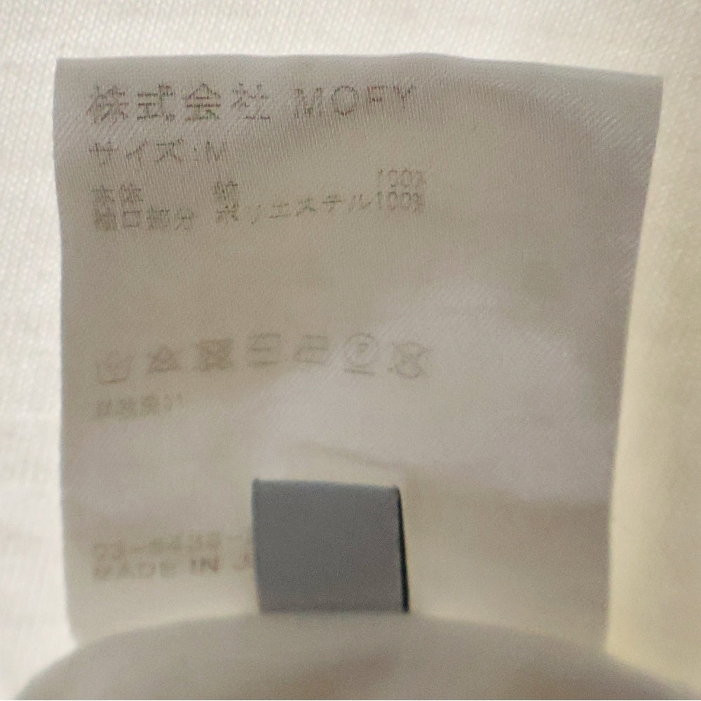SEQUEL(シークエル) 袖裾リブチェッカー コットン クルーネック 長袖Tシャツ カットソー ホワイト
