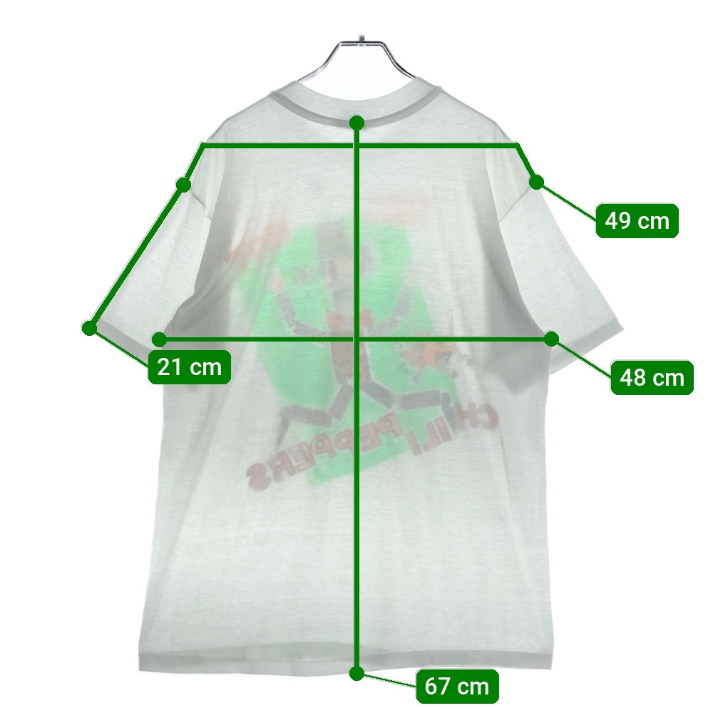 VINTAGE(ヴィンテージ) 80S VINTAGE USA製 レッドホットチリペッパーズ フロントプリント クルーネック 半袖Tシャツ カットソー ホワイト