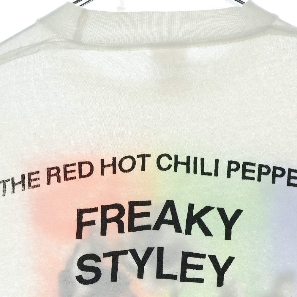 VINTAGE(ヴィンテージ) 80S VINTAGE RED HOT CHILI PEPPERS FREAKY STYLEY INFINITY TOUR レッドホットチリペッパーズ 両面プリント クルーネック 半袖Tシャツ カットソー ホワイト
