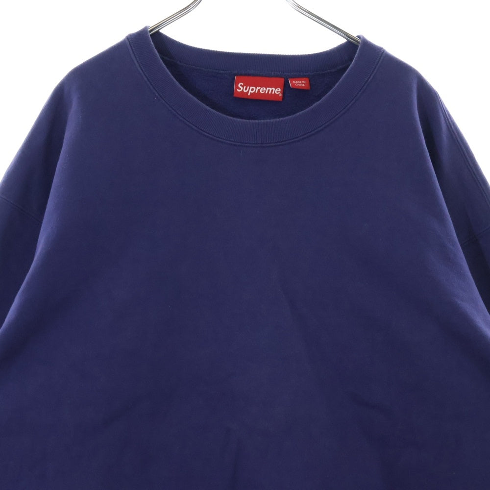 SUPREME(シュプリーム) 22SS Tonal Applique Crewneck トーナル アップリケ クルーネック プルオーバー スウェット パープル