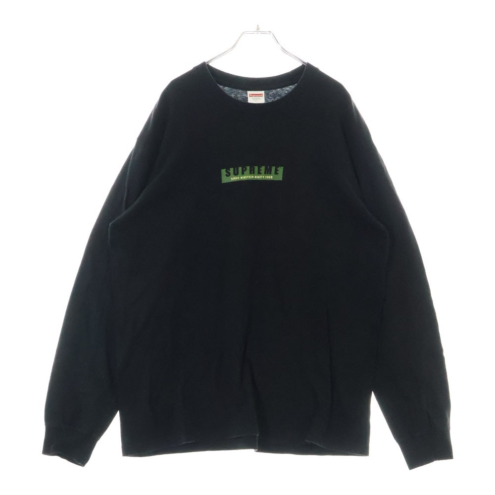 SUPREME(シュプリーム) 18AW Since Nineteen Ninety Four Long Tee ロングスリーブ プリント 長袖 Tシャツ カットソー ブラック