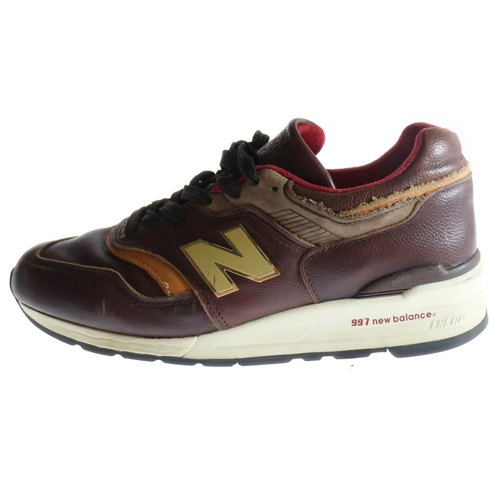 New Balance(ニューバランス) M997PAH レザー切り替え レースアップ ローカットスニーカー ブラウン US8.5/26.5cm