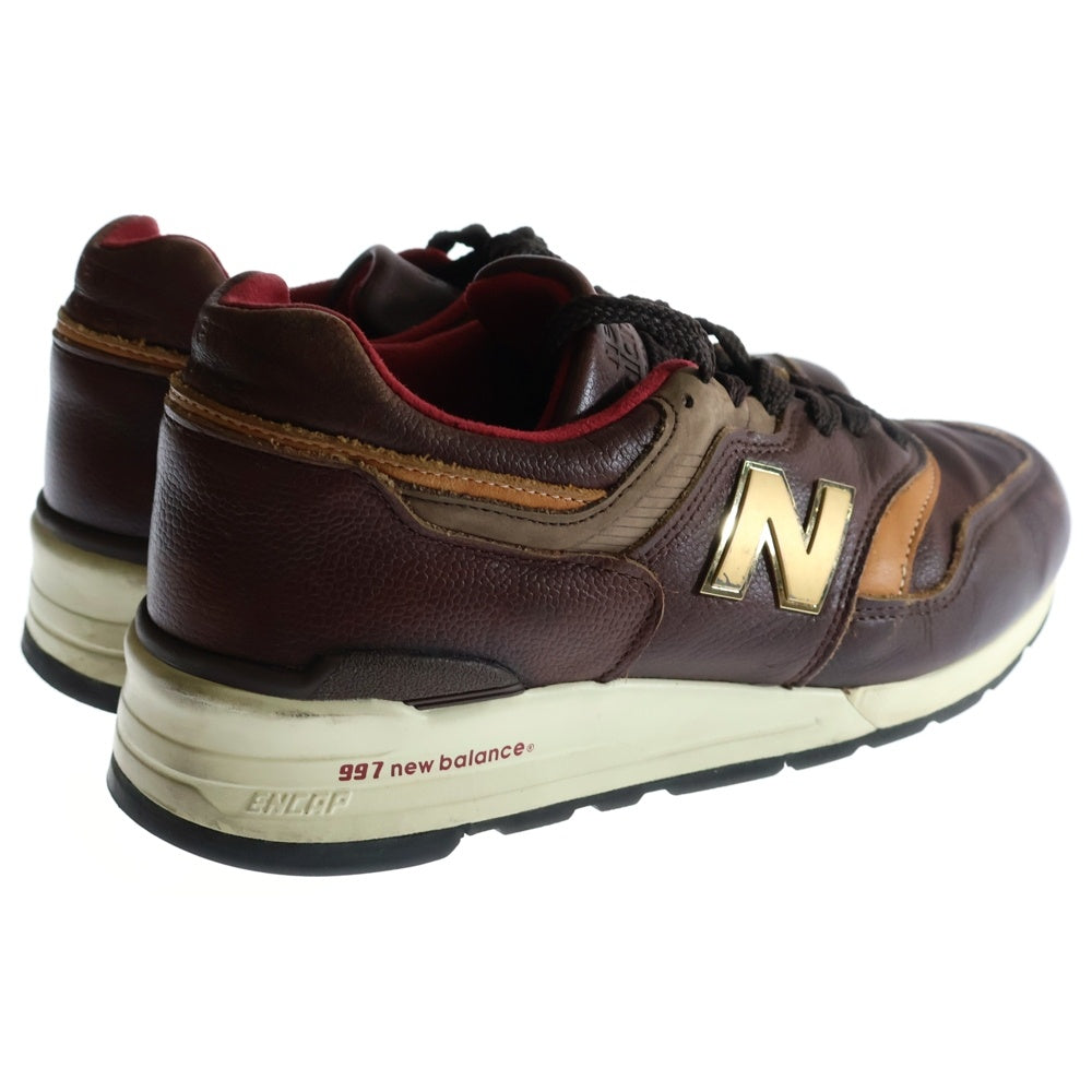 New Balance(ニューバランス) M997PAH レザー切り替え レースアップ ローカットスニーカー ブラウン US8.5/26.5cm