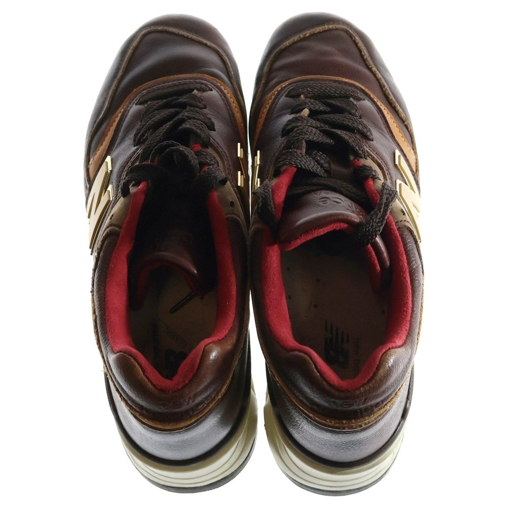 New Balance(ニューバランス) M997PAH レザー切り替え レースアップ ローカットスニーカー ブラウン US8.5/26.5cm
