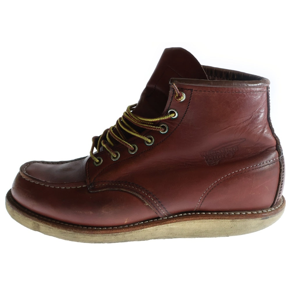 RED WING(レッド ウイング) HERITAGE 6INCH MOC TOE SMITH ヘリテージ モック トゥ スミスレザー ブーツ レッド US8.5/26.5cm 9106