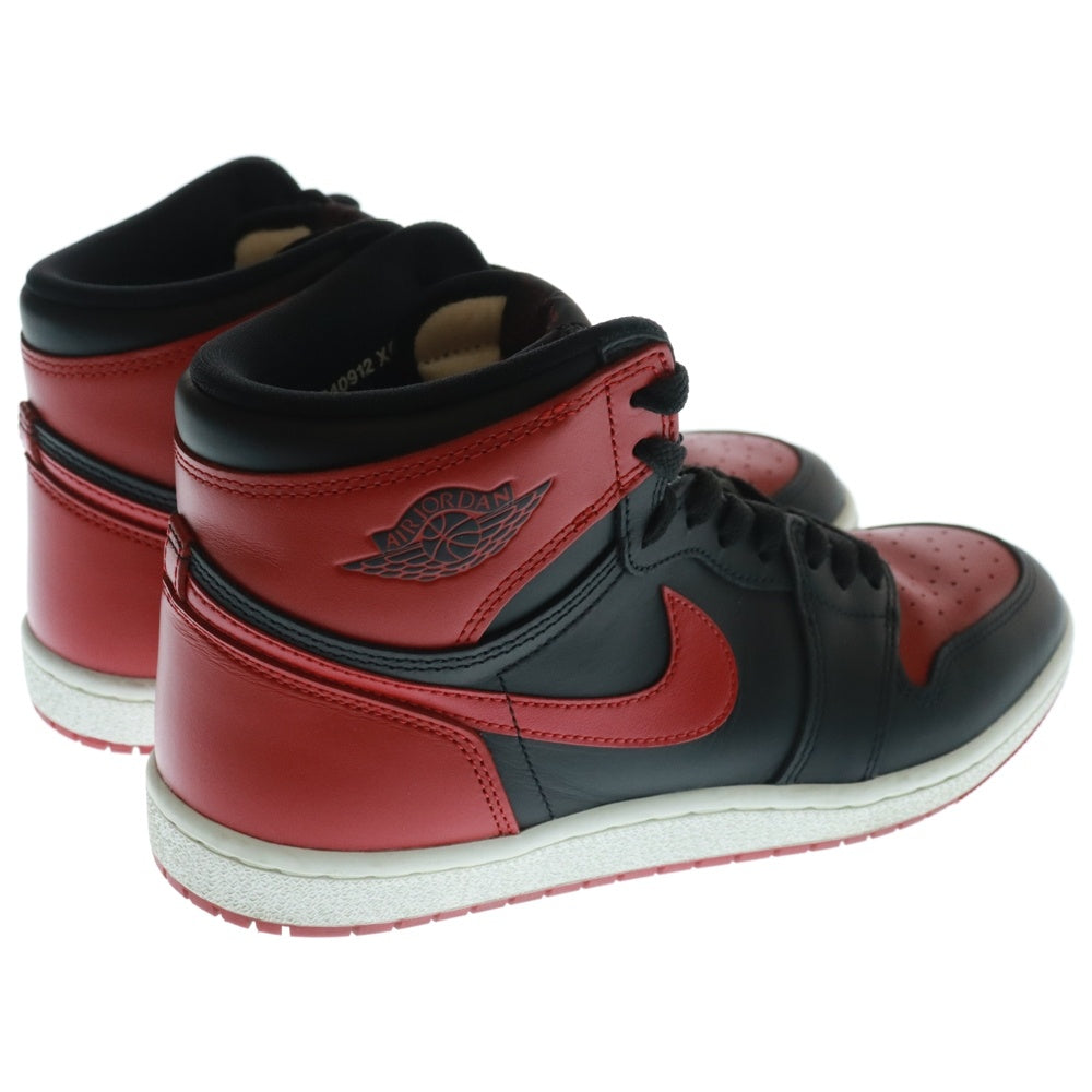 NIKE(ナイキ) AIR JORDAN 1 HIGH 85 BRED 2025 エアジョーダン1 ブレッド ハイカットスニーカー ブラック/レッド US9.5/27.5cm HV6674-067