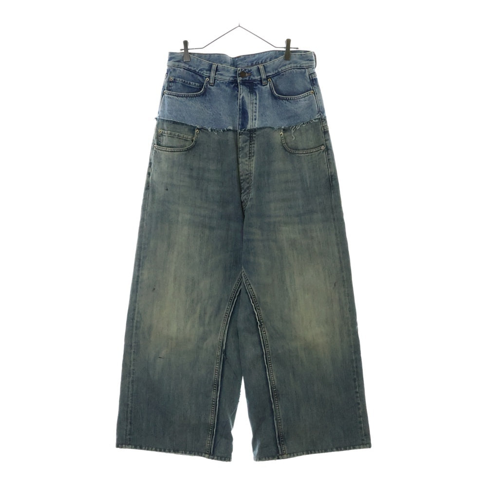 BALENCIAGA(バレンシアガ) 24AW Cut Up Baggy Denim Pants カットアップ バギー デニム パンツ インディゴ 805094 TRW90 3969