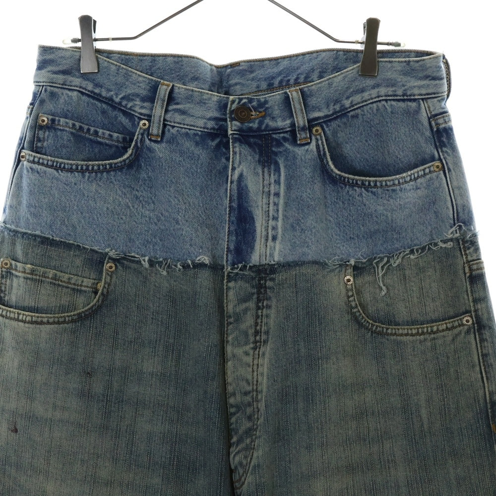 BALENCIAGA(バレンシアガ) 24AW Cut Up Baggy Denim Pants カットアップ バギー デニム パンツ インディゴ 805094 TRW90 3969