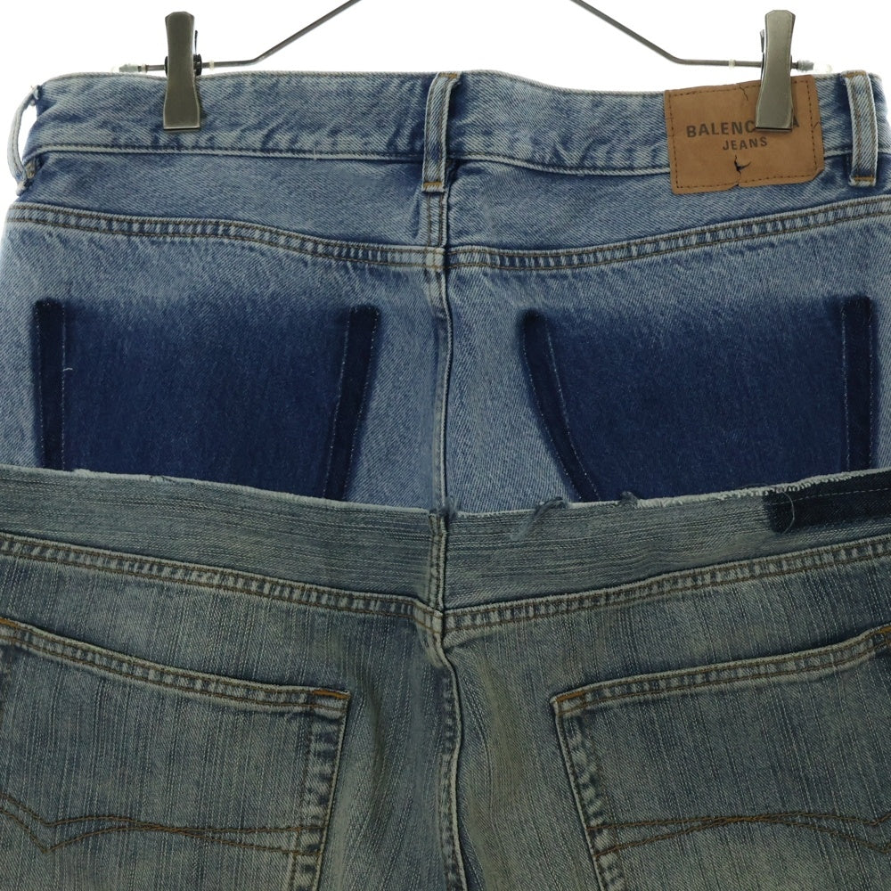 BALENCIAGA(バレンシアガ) 24AW Cut Up Baggy Denim Pants カットアップ バギー デニム パンツ インディゴ 805094 TRW90 3969