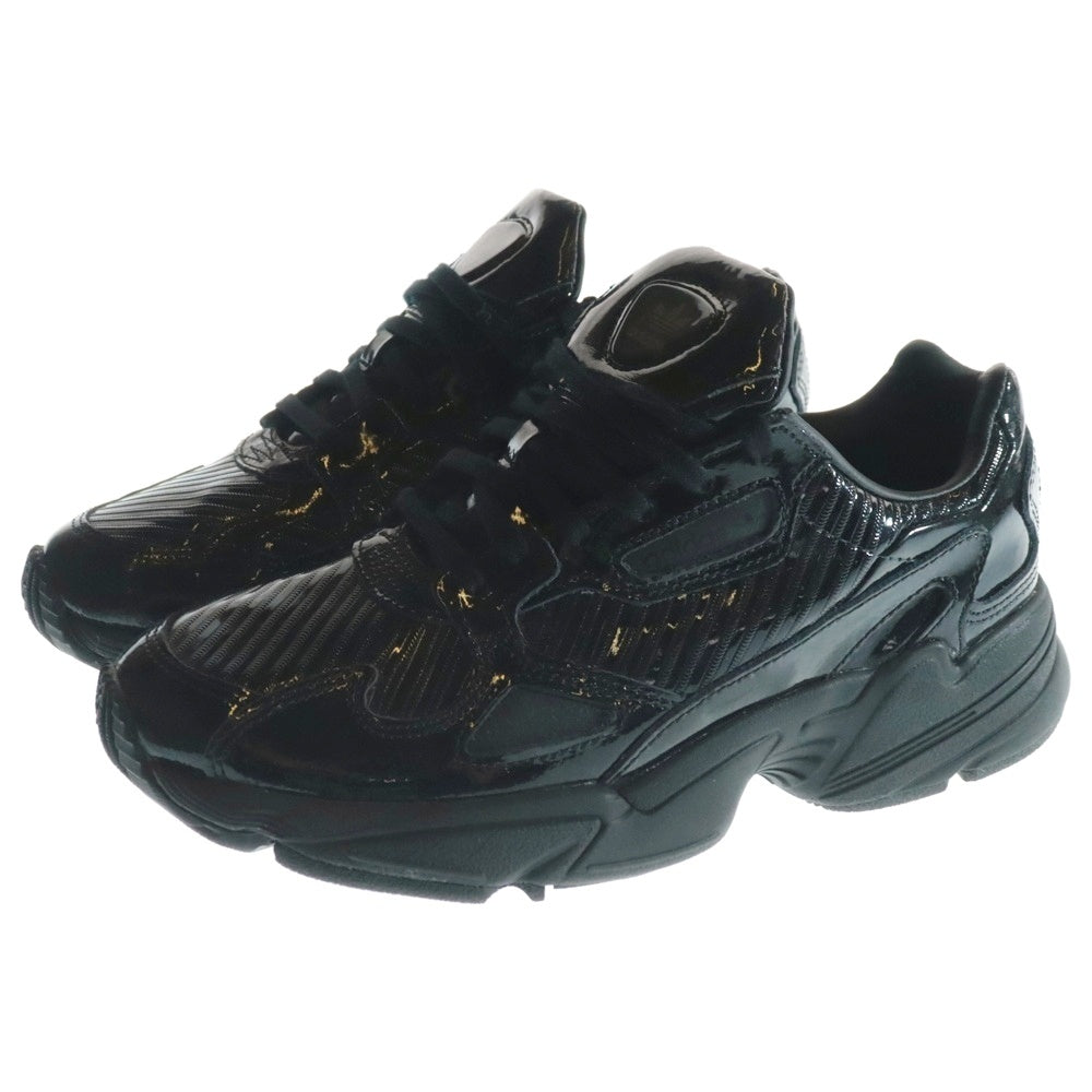 adidas(アディダス) FALCON W ファルコン エナメル ローカットスニーカー ブラック レディース US5.5/22.5cm CG6248