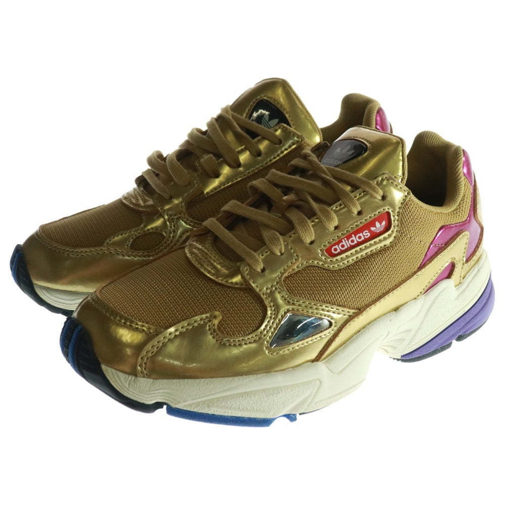 adidas(アディダス) FALCON W ファルコン エナメル ローカットスニーカー ゴールド レディース US5.5/22.5cm CG6247