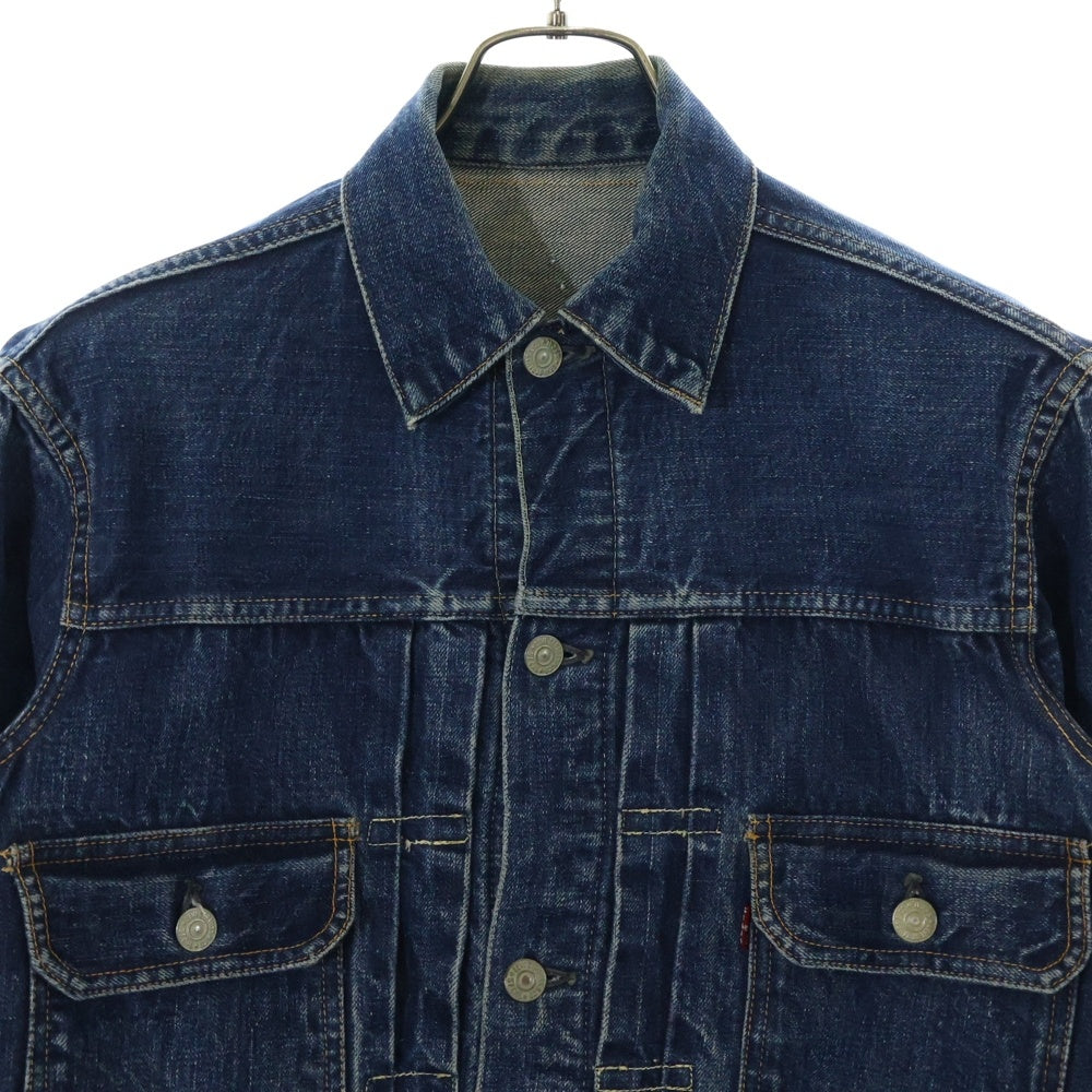 Levi's(リーバイス) 50S VINTAGE 517XX ブランケットライナー ボタン裏ツメ刻印 BIG E 両面タブ 均等V ヴィンテージデニムジャケット インディゴ