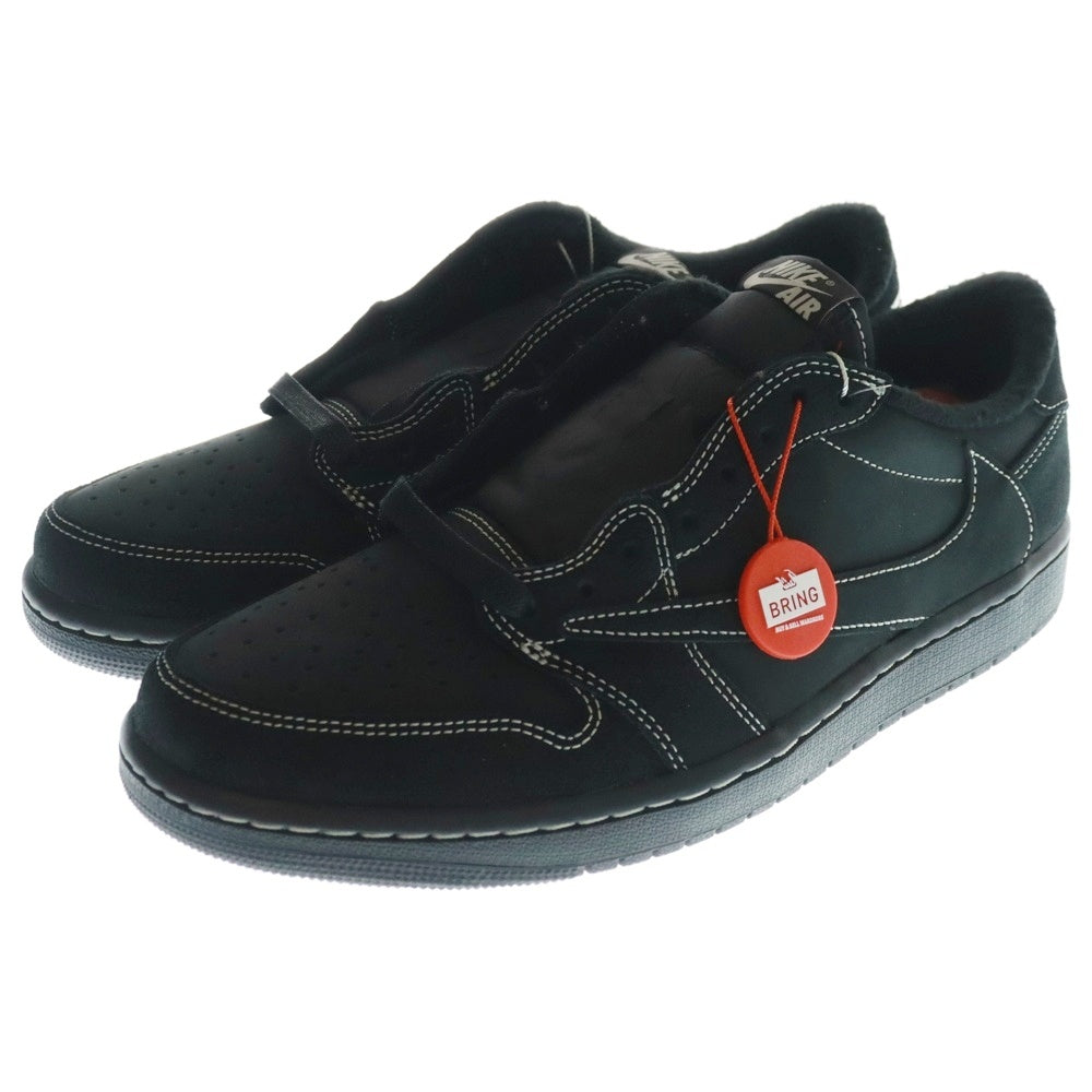 NIKE(ナイキ) ×TRAVIS SCOTT AIR JORDAN 1 LOW OG SP BLACK PHANTOM DM7866-001 トラヴィススコット エアジョーダン1 ブラックファントム ローカットスニーカー US10/28cm