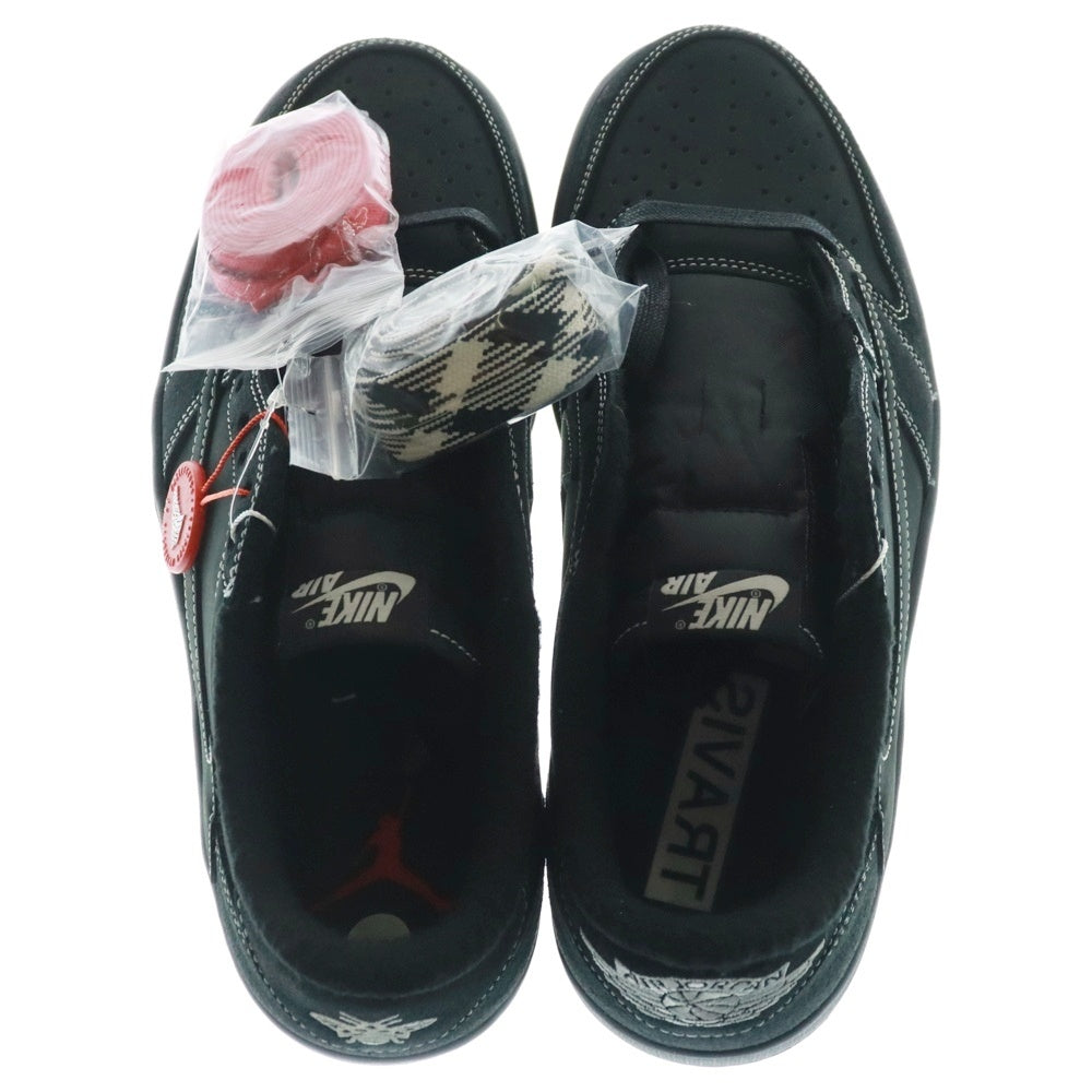 NIKE(ナイキ) ×TRAVIS SCOTT AIR JORDAN 1 LOW OG SP BLACK PHANTOM DM7866-001 トラヴィススコット エアジョーダン1 ブラックファントム ローカットスニーカー US10/28cm