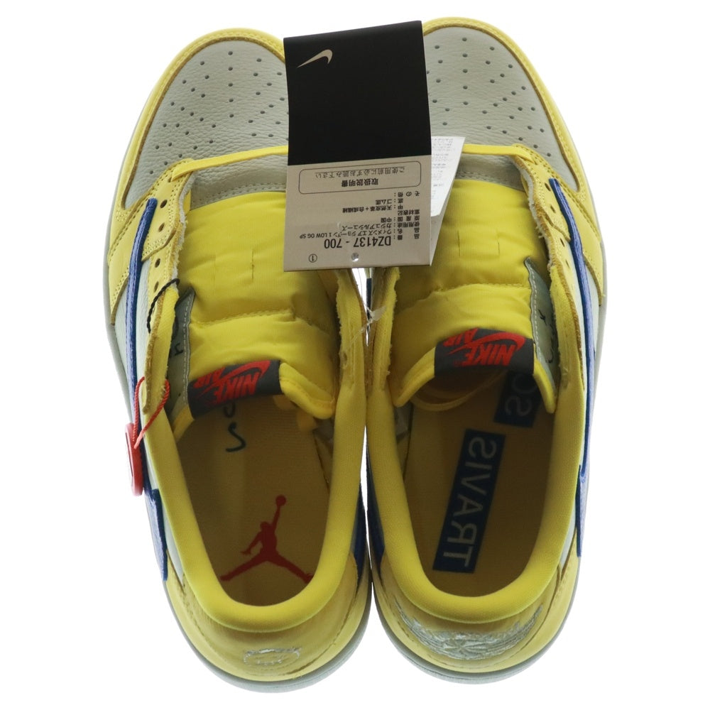 NIKE(ナイキ) ×TRAVIS SCOTT WMNS AIR JORDAN 1 RETRO LOW OG Canary トラヴィス スコット ウィメンズ エアジョーダン1 カナリー ローカットスニーカー DZ4137-700