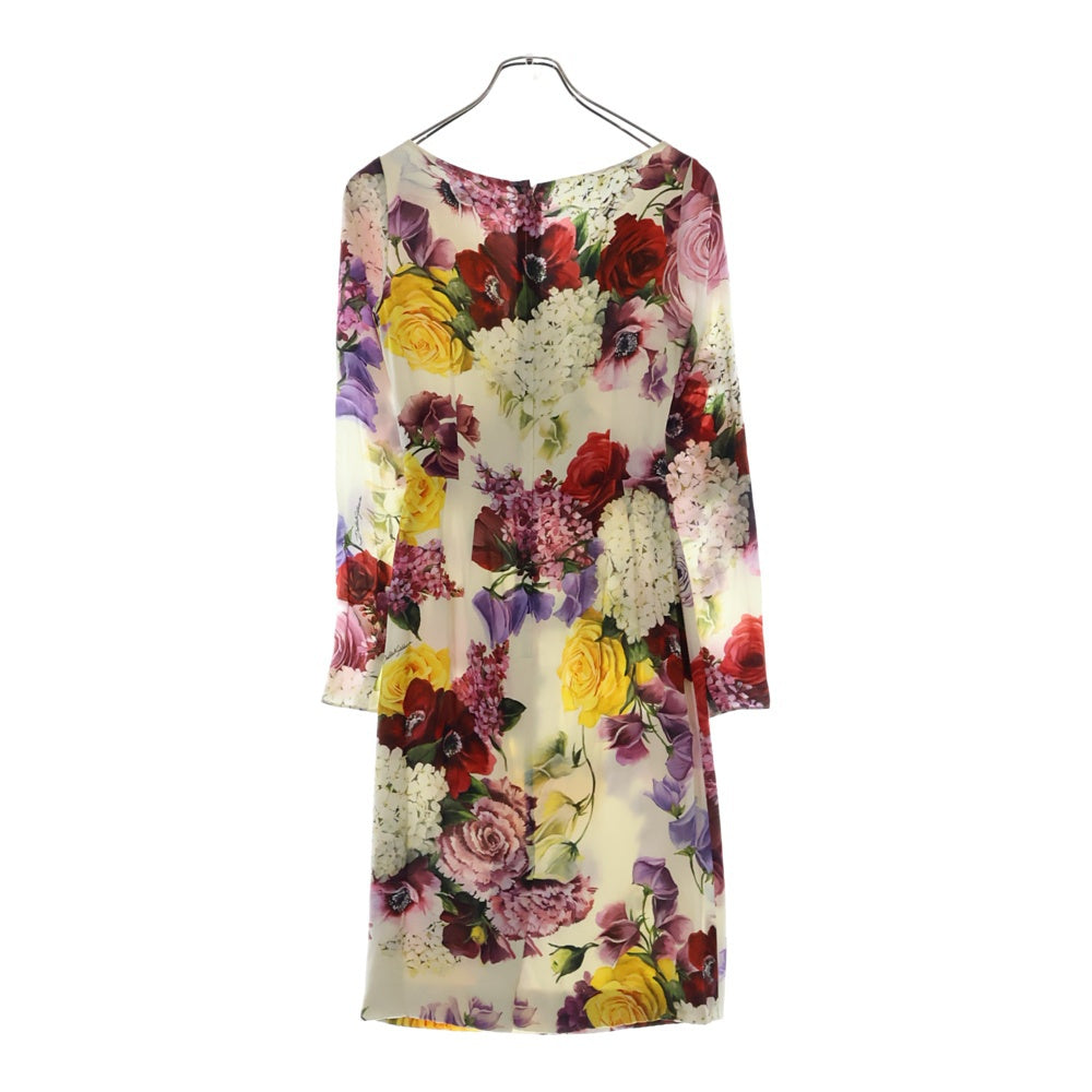 DOLCE & GABBANA(ドルチェアンドガッバーナ) シルク フローラル カシュクール タイトワンピース ドレス レディース マルチカラー F6D3UT