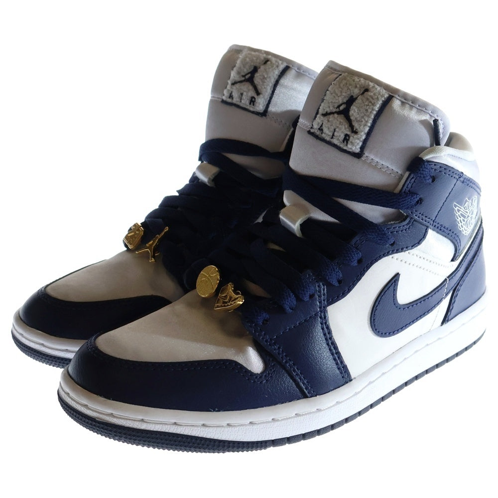 NIKE(ナイキ) WOMEN'S AIR JORDAN 1 MID FOOTBALL GREY ウィメンズ エアジョーダン フットボールグレー ミッドカットスニーカー レディース US7.5/24.5cm FZ8777-044