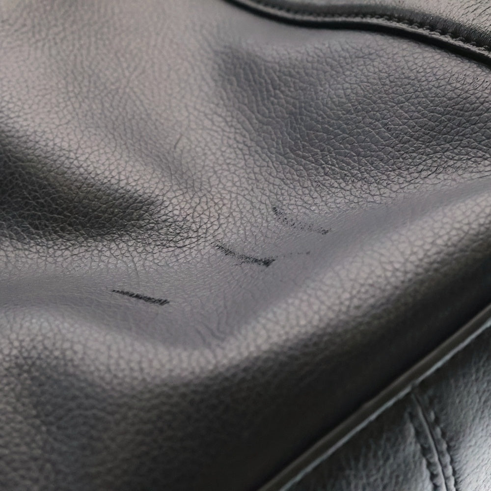 COACH(コーチ) ロゴ型押し 2WAY レザーショルダーバッグ トートバッグ ネイビー/ブラック