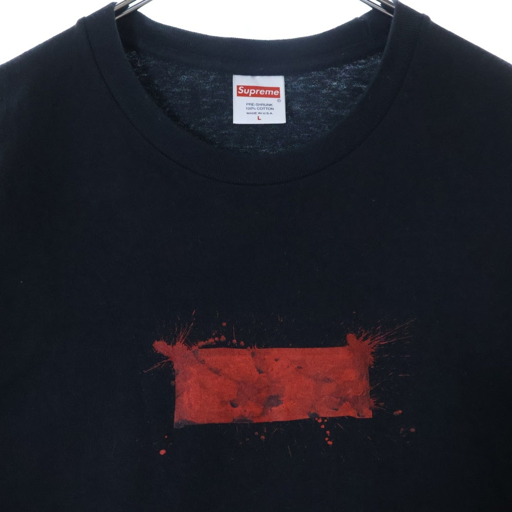 SUPREME(シュプリーム) 22SS Ralph Steadman Box Logo Tee ラルフ ステッドマン ボックスロゴプリント クルーネック カットソー 半袖Tシャツ ブラック