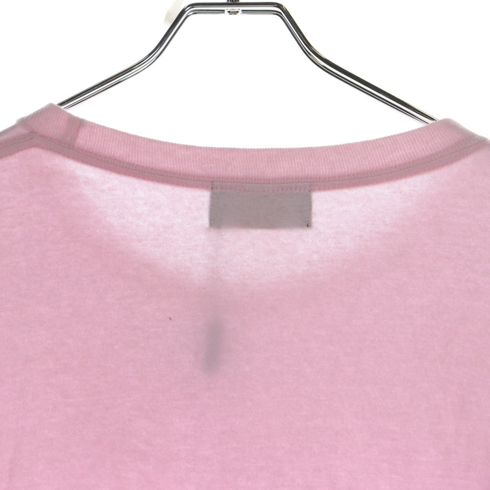 SAPEur(サプール) ロゴプリント クルーネック長袖Tシャツ カットソー ピンク