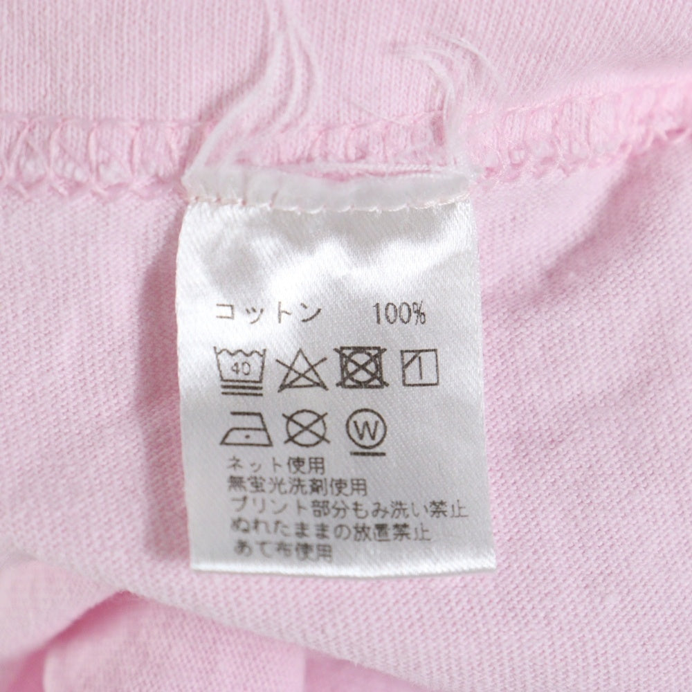 SAPEur(サプール) ロゴプリント クルーネック長袖Tシャツ カットソー ピンク