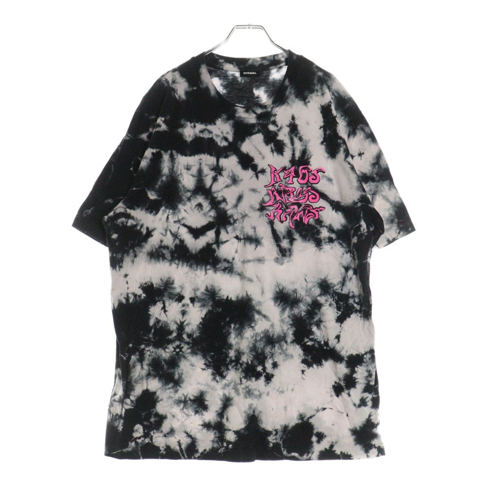 DIESEL(ディーゼル) 20SS タイダイ柄 両面プリント クルーネック半袖Tシャツ カットソー マルチカラー