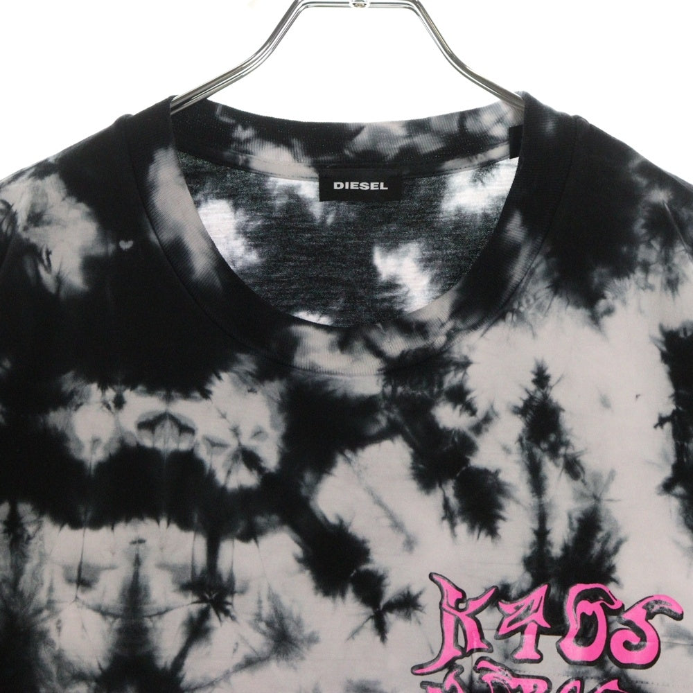 DIESEL(ディーゼル) 20SS タイダイ柄 両面プリント クルーネック半袖Tシャツ カットソー マルチカラー