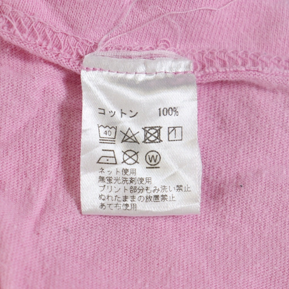 SAPEur(サプール) ロゴプリント クルーネック半袖Tシャツ カットソー ピンク