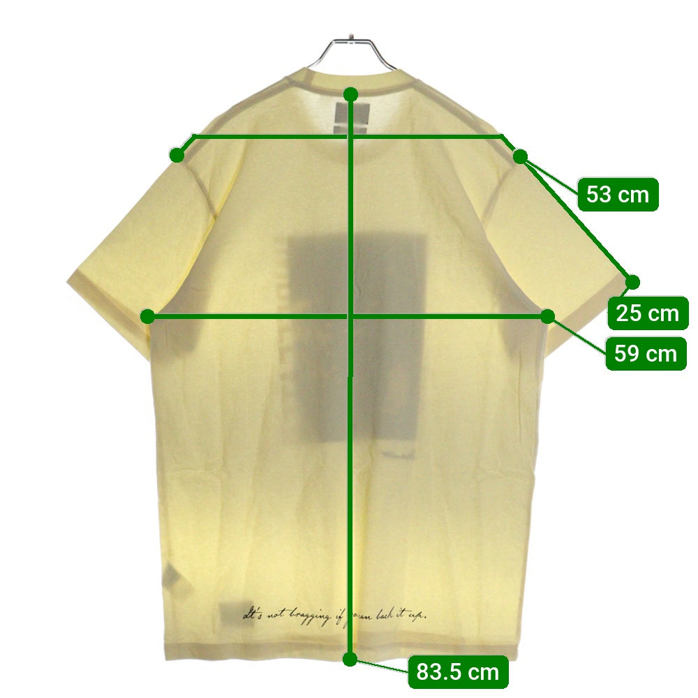 UNDEFEATED(アンディフィーテッド) 24SS ×MUHAMMAD ALI モハメド アリ クルーネック半袖プリントTシャツ カットソー アイボリー UC42GSS14M